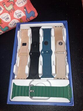 Lot of 5 Apple Smart iWatch Sport Silicone Bands  iWatch Series 9 8 7 6 5 4 3 SE